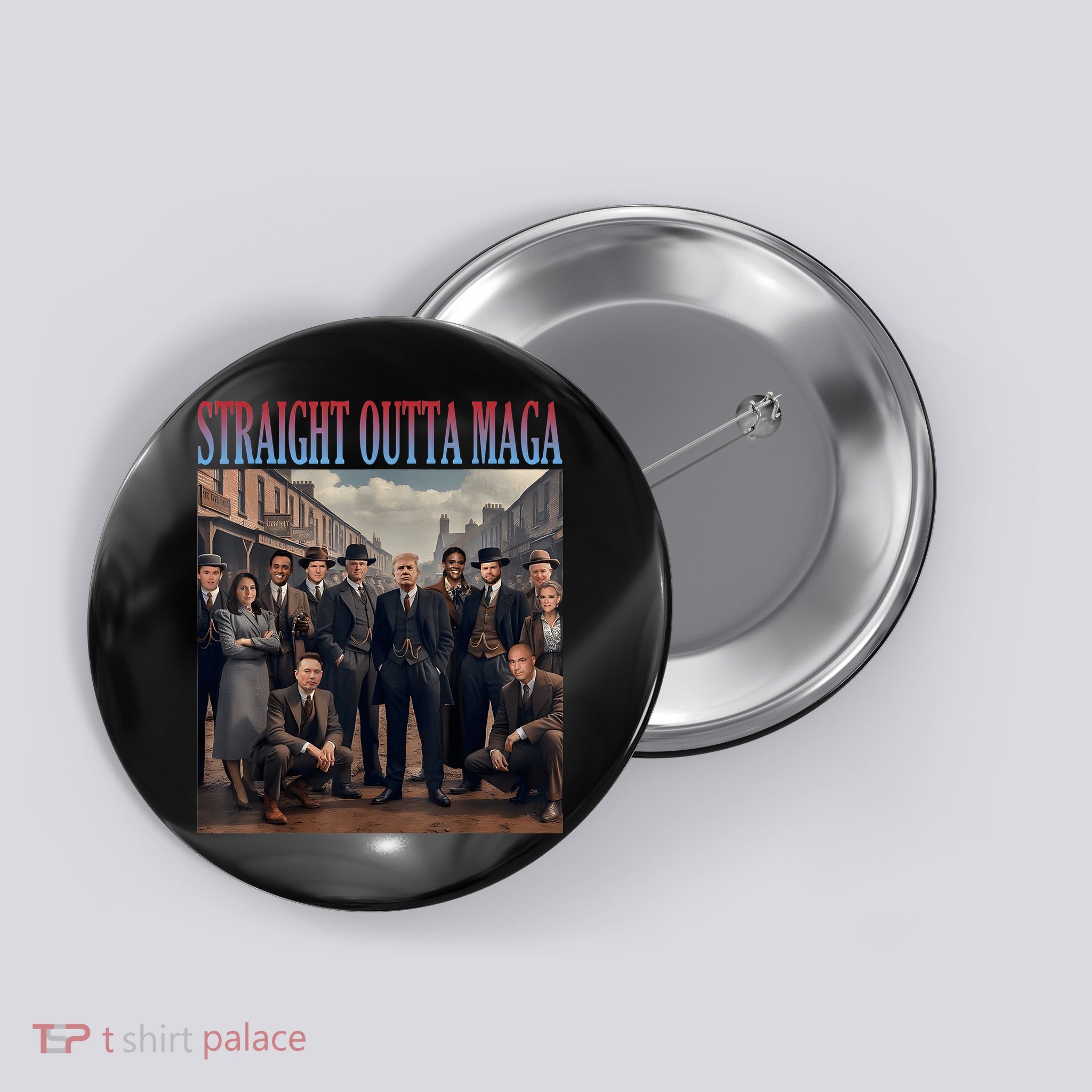 Straight Outta Maga Funny Trump 2024 Funny Button