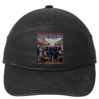 Straight Outta Maga Funny Trump 2024 Funny 7-Panel Snapback Hat