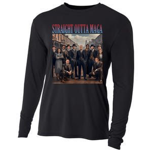 Straight Outta Maga Funny Trump 2024 Funny Cooling Performance Long Sleeve Crew