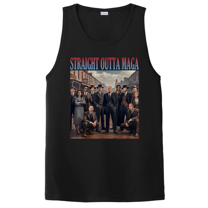 Straight Outta Maga Funny Trump 2024 Funny PosiCharge Competitor Tank