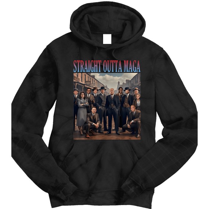 Straight Outta Maga Funny Trump 2024 Funny Tie Dye Hoodie