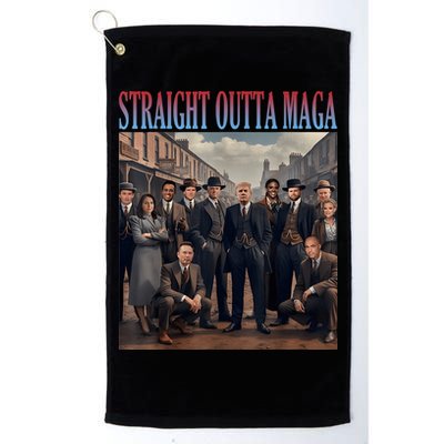 Straight Outta Maga Funny Trump 2024 Funny Golf Towel
