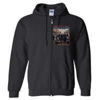 Straight Outta Maga Funny Trump 2024 Funny Full Zip Hoodie