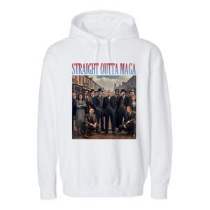 Straight Outta Maga Funny Trump 2024 Funny Garment-Dyed Fleece Hoodie