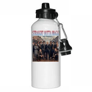 Straight Outta Maga Funny Trump 2024 Funny Aluminum Water Bottle