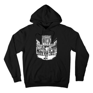 Straight Outta Maga Funny Trump 2024 Hoodie