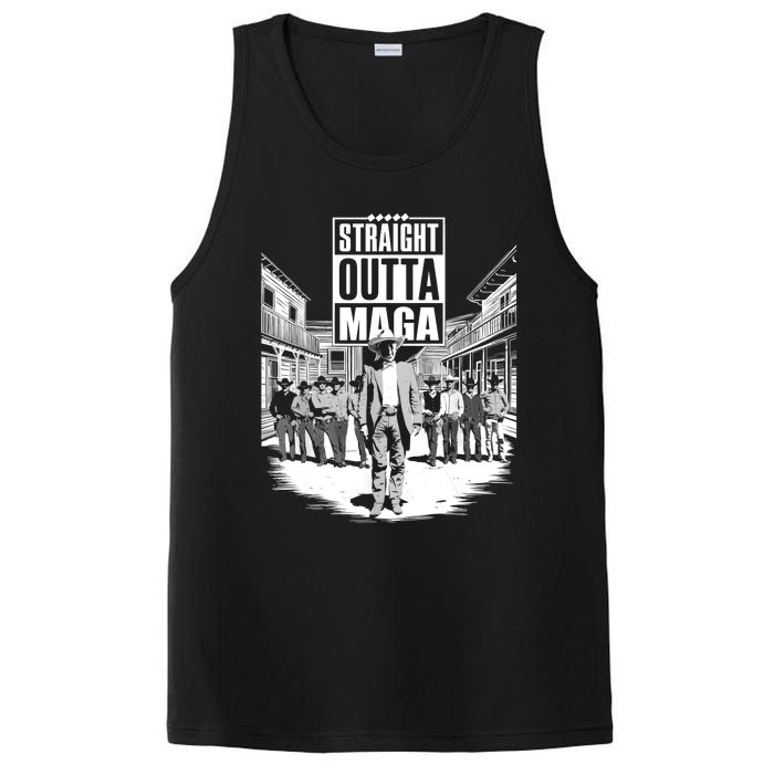 Straight Outta Maga Funny Trump 2024 PosiCharge Competitor Tank