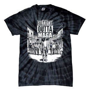 Straight Outta Maga Funny Trump 2024 Tie-Dye T-Shirt