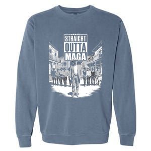 Straight Outta Maga Funny Trump 2024 Garment-Dyed Sweatshirt