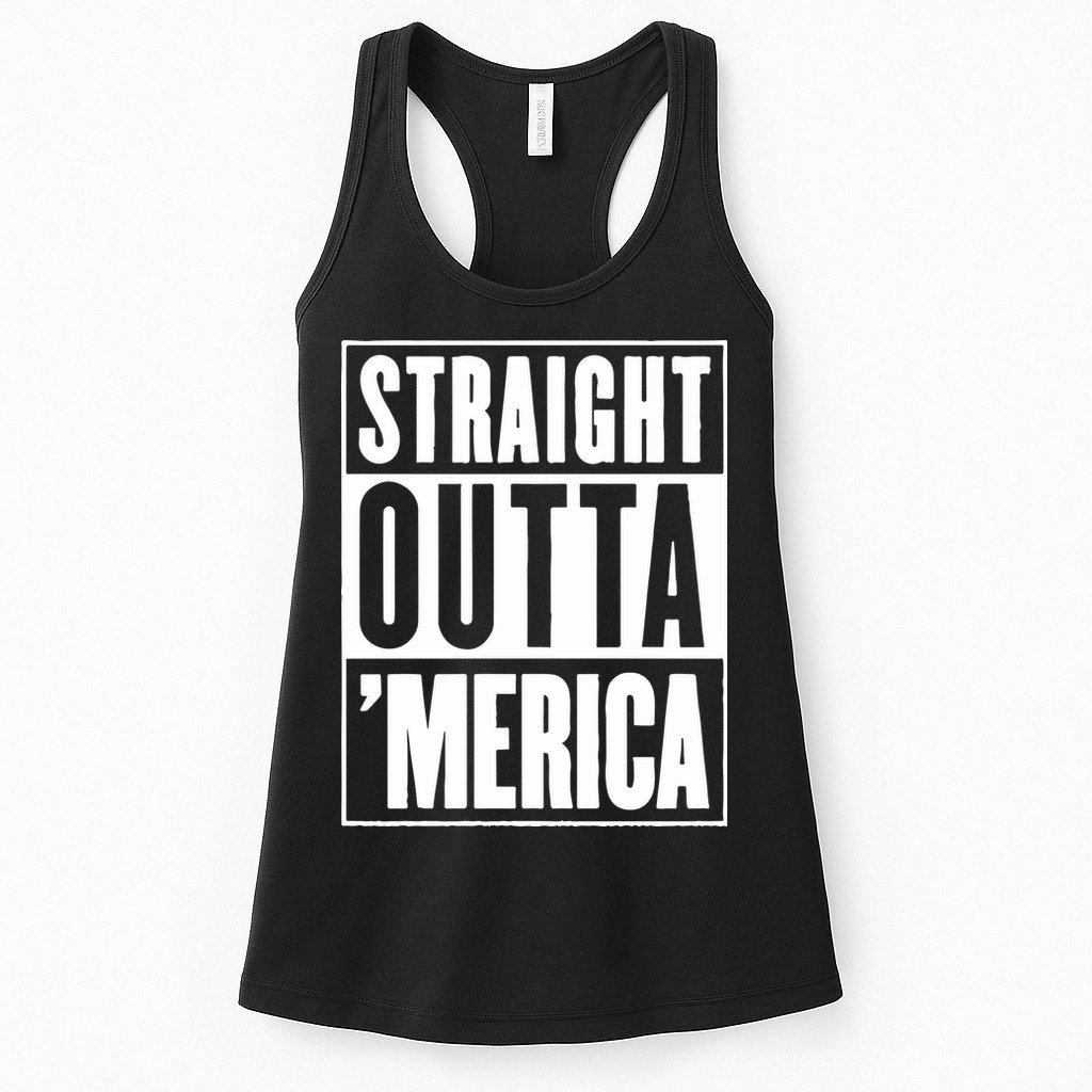 Straight Outta Merica Womens Tank Top