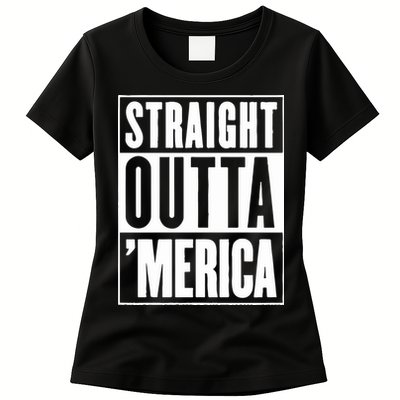 Straight Outta Merica Womens T-Shirt