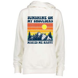 Sunshine On My Shoulders Makes Me Feel Happy Country Music Womens Funnel Neck Pullover Hood