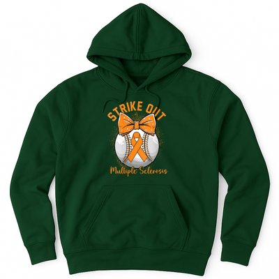 Strike Out Multiple Sclerosis Awareness Orange Ribbon Hoodie