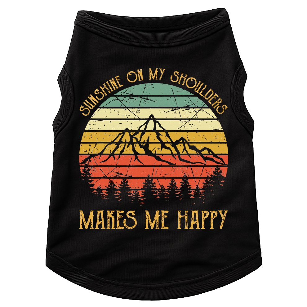 Sunshine On My Shoulders Country Music Southern Western Doggie Tank