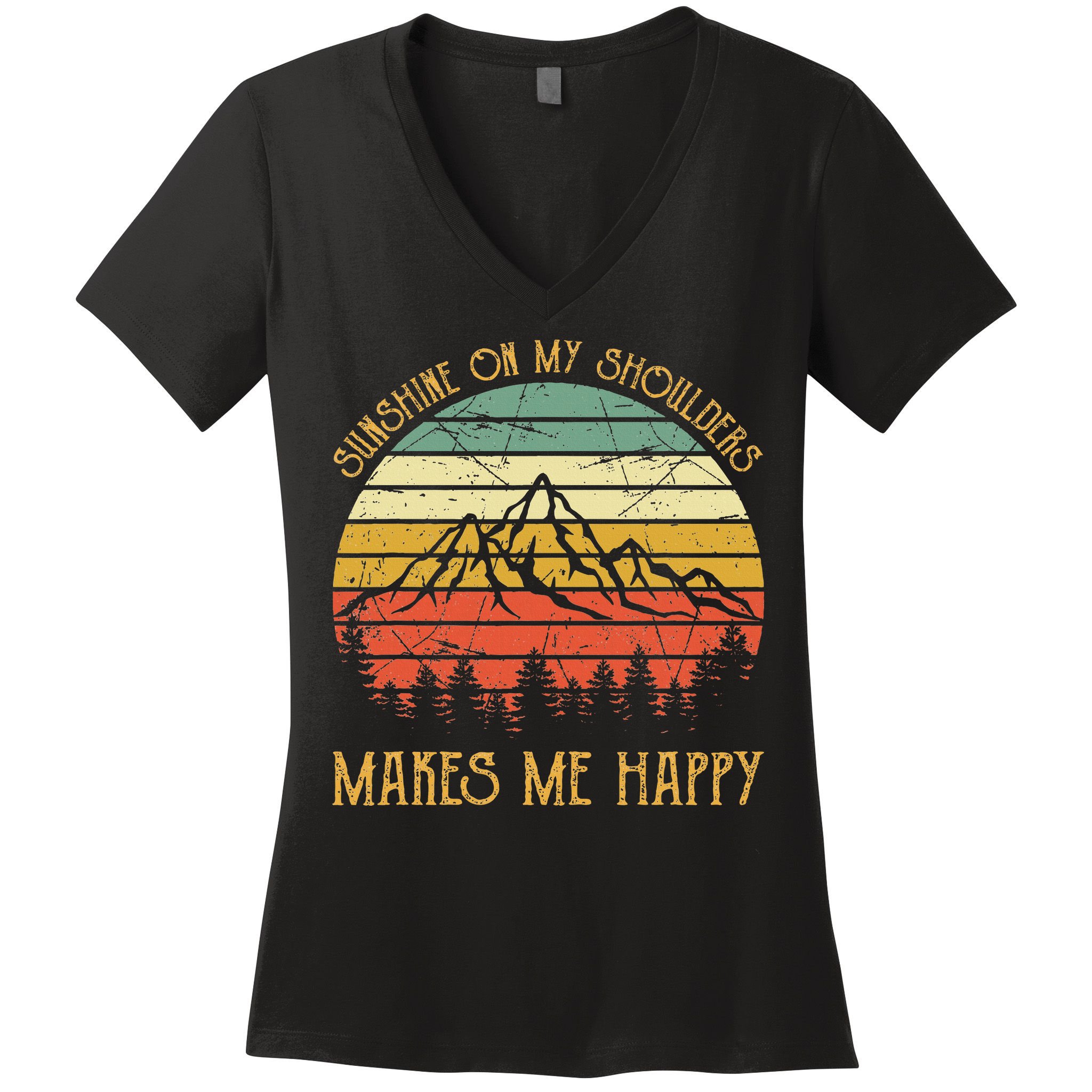 Sunshine On My Shoulders Country Music Southern Western Women's V-Neck T-Shirt