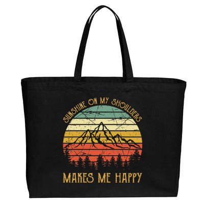 Sunshine On My Shoulders Country Music Southern Western Cotton Canvas Jumbo Tote