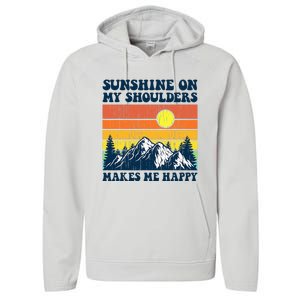 Sunshine On My Shoulders Makes Me Feel Happy Country Music Performance Fleece Hoodie