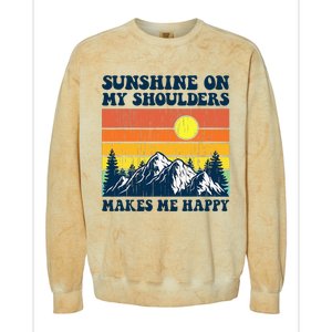 Sunshine On My Shoulders Makes Me Feel Happy Country Music Colorblast Crewneck Sweatshirt