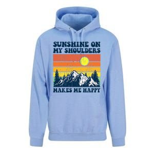 Sunshine On My Shoulders Makes Me Feel Happy Country Music Unisex Surf Hoodie