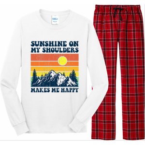 Sunshine On My Shoulders Makes Me Feel Happy Country Music Long Sleeve Pajama Set