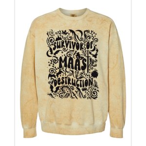 Survivor Of Maas Destruction Colorblast Crewneck Sweatshirt