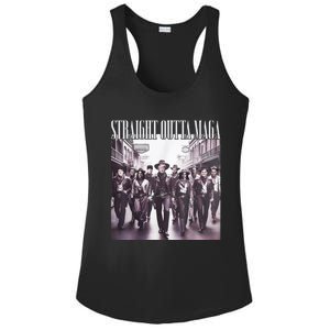 Straight Outta Maga Funny Trump 2024 Ladies PosiCharge Competitor Racerback Tank