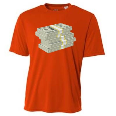 Stack Of Money Dollar Bills Design Great Gift Cooling Performance Crew T-Shirt