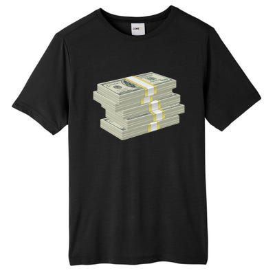 Stack Of Money Dollar Bills Design Great Gift Tall Fusion ChromaSoft Performance T-Shirt