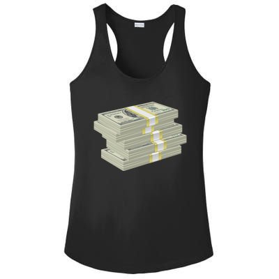 Stack Of Money Dollar Bills Design Great Gift Ladies PosiCharge Competitor Racerback Tank