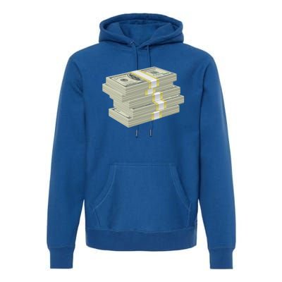 Stack Of Money Dollar Bills Design Great Gift Premium Hoodie