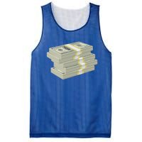 Stack Of Money Dollar Bills Design Great Gift Mesh Reversible Basketball Jersey Tank