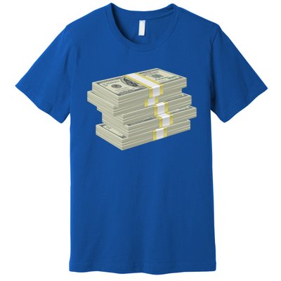 Stack Of Money Dollar Bills Design Great Gift Premium T-Shirt