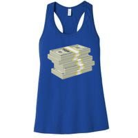 Stack Of Money Dollar Bills Design Great Gift Women's Racerback Tank