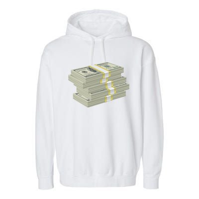 Stack Of Money Dollar Bills Design Great Gift Garment-Dyed Fleece Hoodie