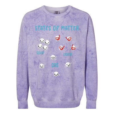 States Of Matter Solid Liquid Gas Colorblast Crewneck Sweatshirt