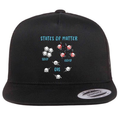 States Of Matter Solid Liquid Gas Flat Bill Trucker Hat