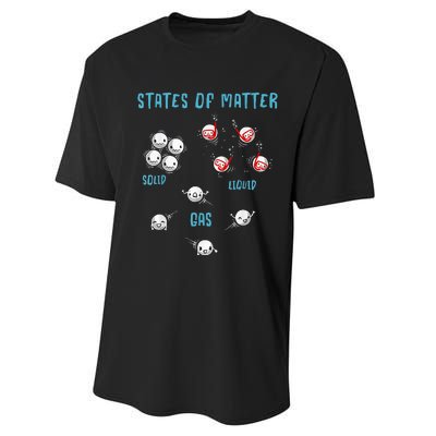 States Of Matter Solid Liquid Gas Performance Sprint T-Shirt