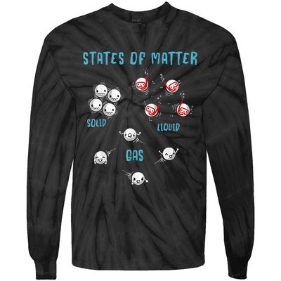 States Of Matter Solid Liquid Gas Tie-Dye Long Sleeve Shirt