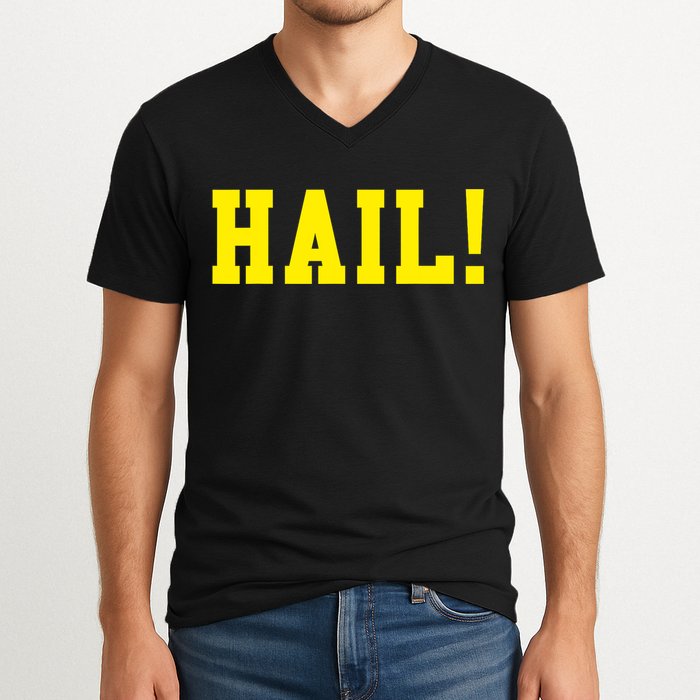 State of Michigan Hail! U M Ann Arbor MI AA V-Neck T-Shirt