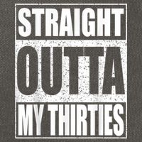 Straight Outta My Thirties 40th Birthday Shirt Shirt Cotton Canvas Backpack