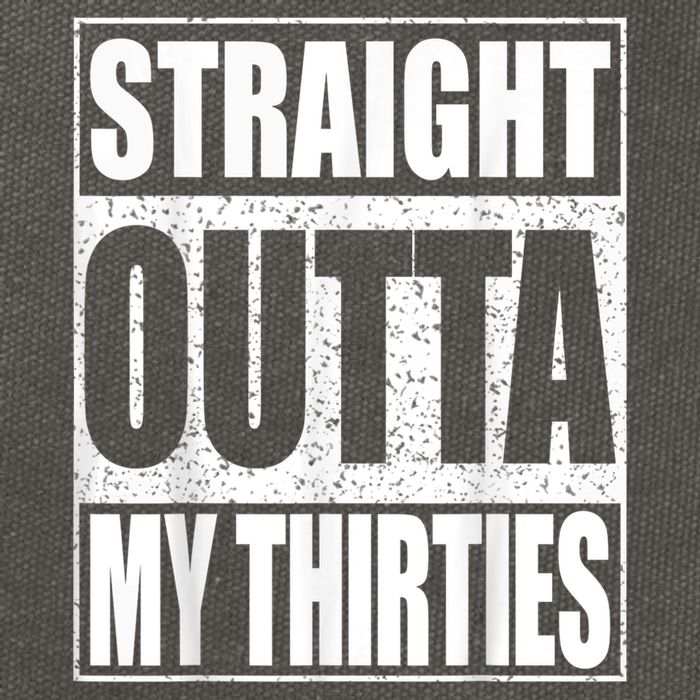 Straight Outta My Thirties 40th Birthday Shirt Shirt Cotton Canvas Backpack