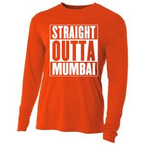 Straight Outta Mumbai Funny Gift Cooling Performance Long Sleeve Crew