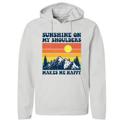 Sunshine On My Shoulders Makes Me Feel Happy Country Music Performance Fleece Hoodie