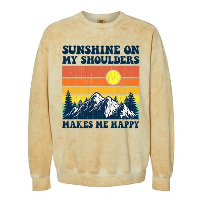 Sunshine On My Shoulders Makes Me Feel Happy Country Music Colorblast Crewneck Sweatshirt