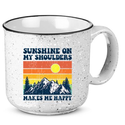 Sunshine On My Shoulders Makes Me Feel Happy Country Music 15oz Campfire Ceramic Mug