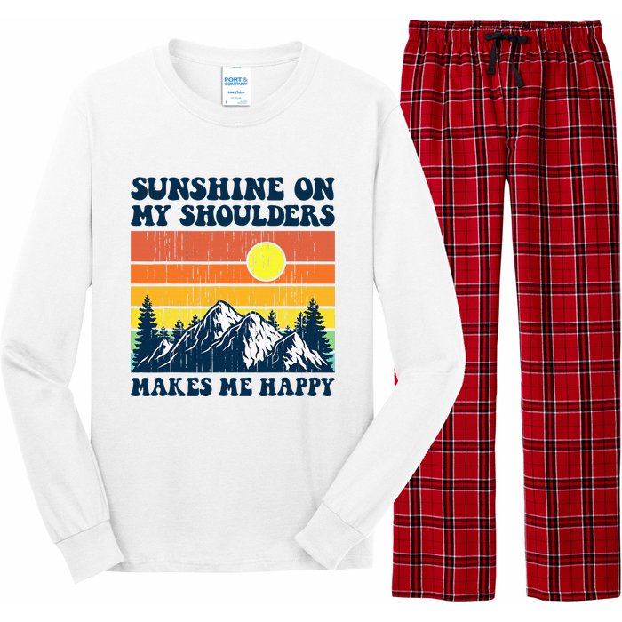 Sunshine On My Shoulders Makes Me Feel Happy Country Music Long Sleeve Pajama Set