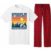 Sunshine On My Shoulders Makes Me Feel Happy Country Music Pajama Set