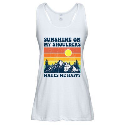Sunshine On My Shoulders Makes Me Feel Happy Country Music Ladies Essential Flowy Tank