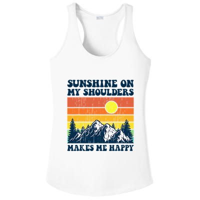 Sunshine On My Shoulders Makes Me Feel Happy Country Music Ladies PosiCharge Competitor Racerback Tank