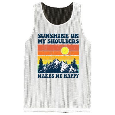 Sunshine On My Shoulders Makes Me Feel Happy Country Music Mesh Reversible Basketball Jersey Tank